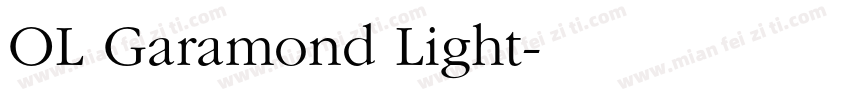 OL Garamond Light字体转换